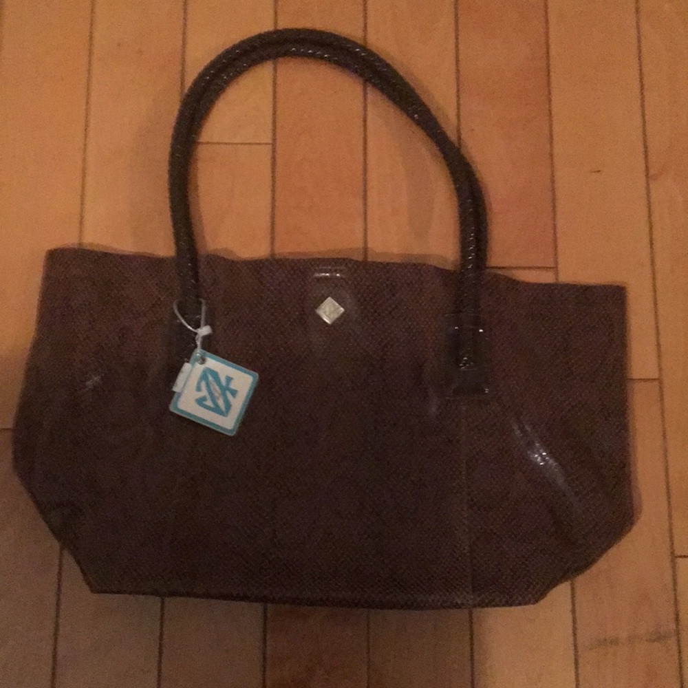 Snakeskin tote